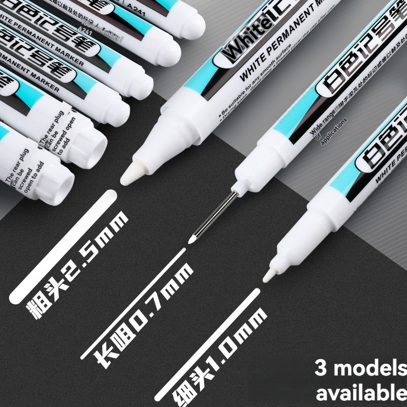 Whiteboard Marker Set - Conjunto de Canetas Marcadoras Permanentes Brancas
