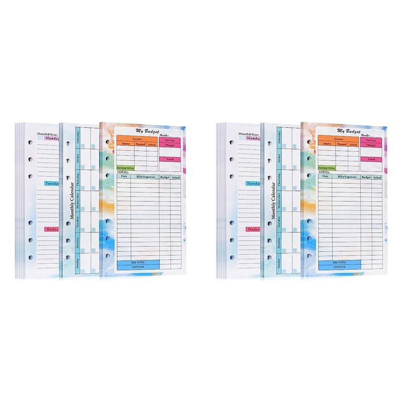 Planner Weekly Budget - Conjunto de Refil para Planejador Orçamentário