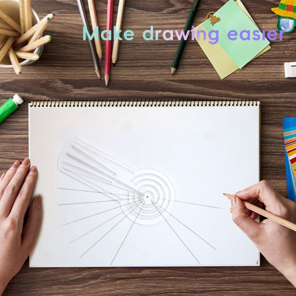 Molde de Desenho Mandala Multi - Ruler Set Transparent avaliação e preço