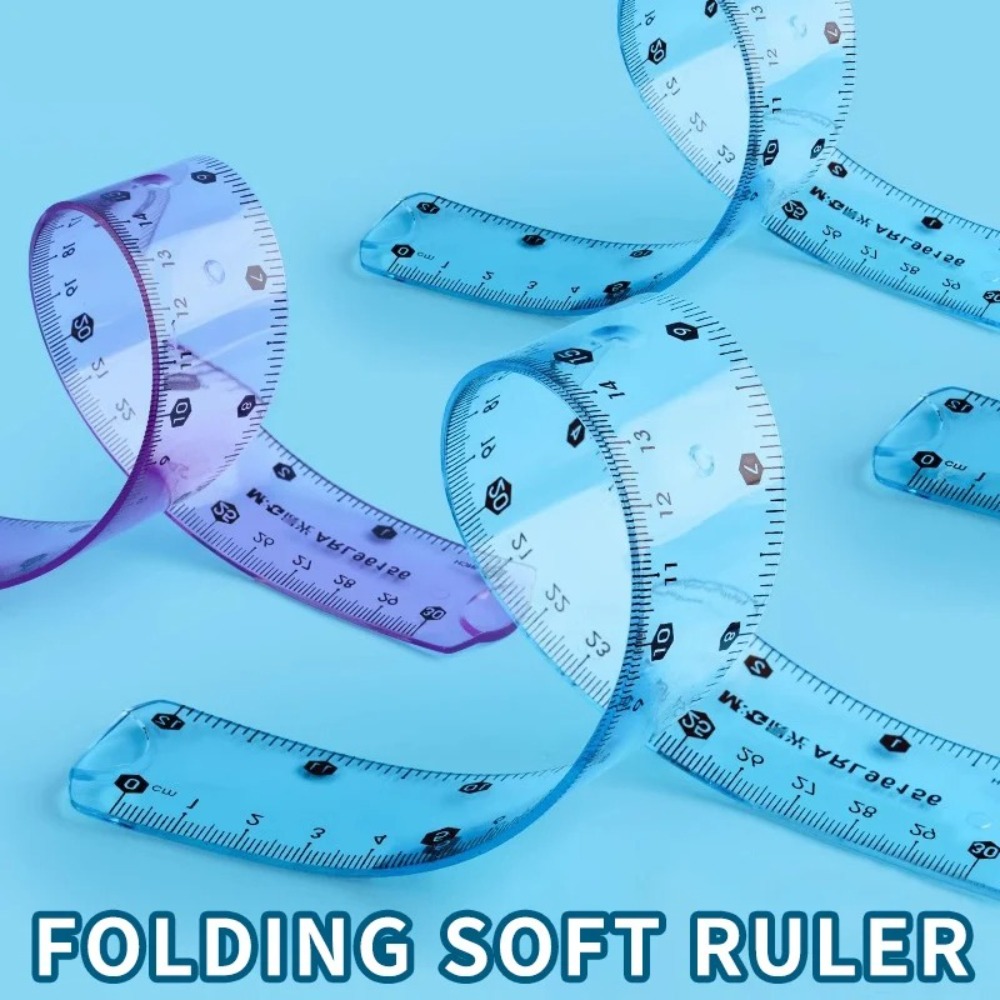 Régua transparente macia, 1/3  - Ruler Set Transparent avaliação e preço