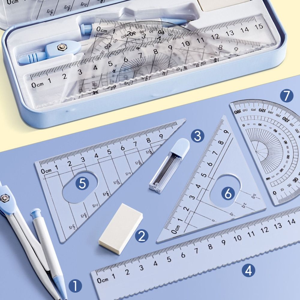 Conjunto de 8 Peças: Régua de  - Ruler Set Transparent avaliação e preço