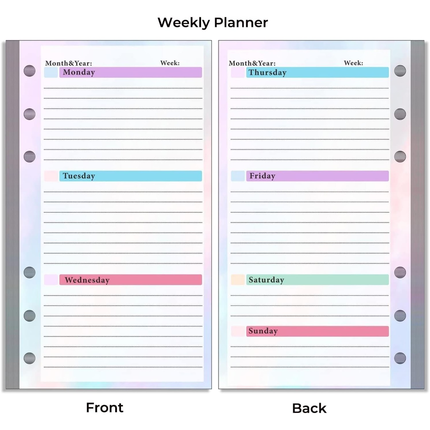 Conjunto de recargas de fichár - Planner Weekly Budget avaliação e preço