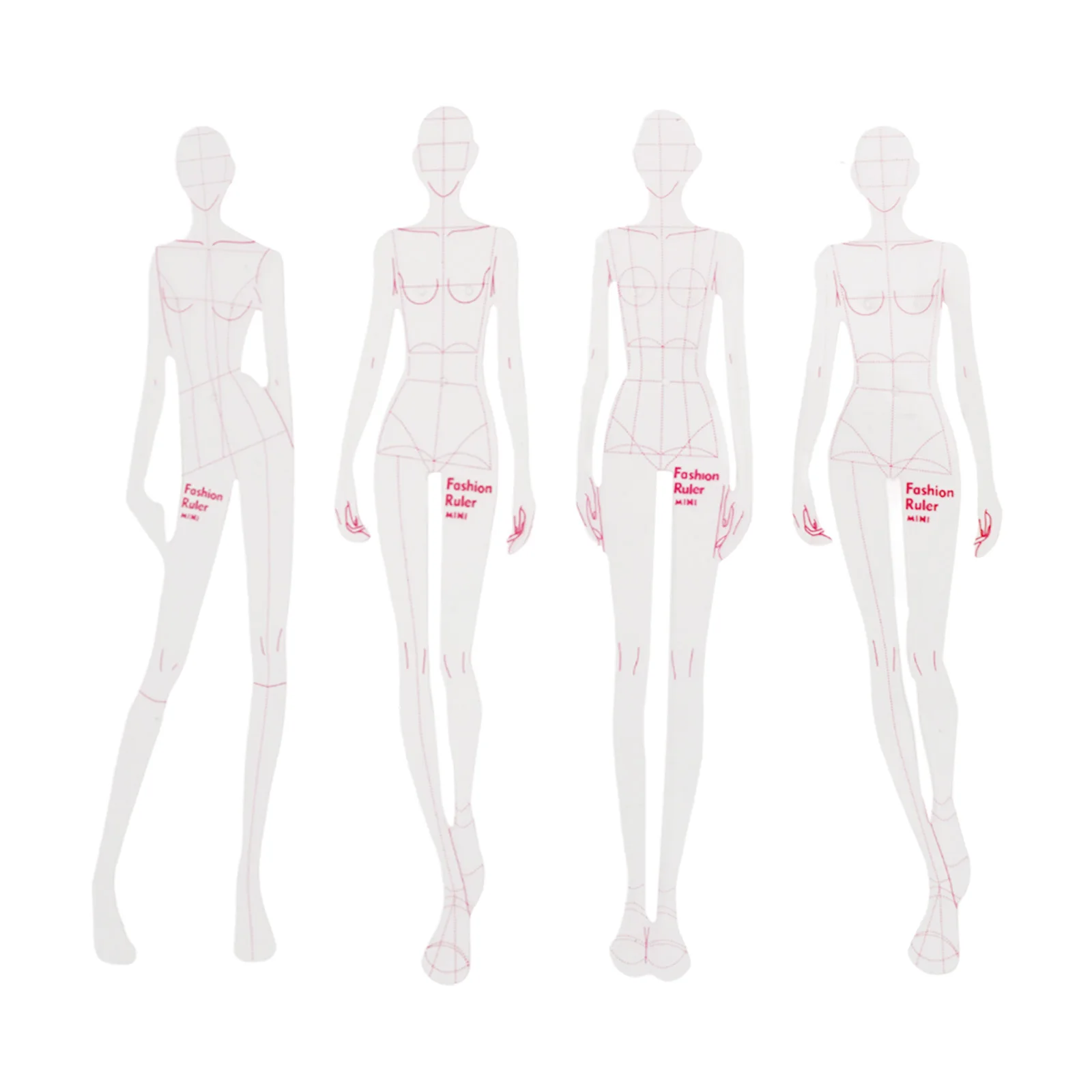 Conjunto de Réguas de Plástico - Ruler Set Transparent avaliação e preço