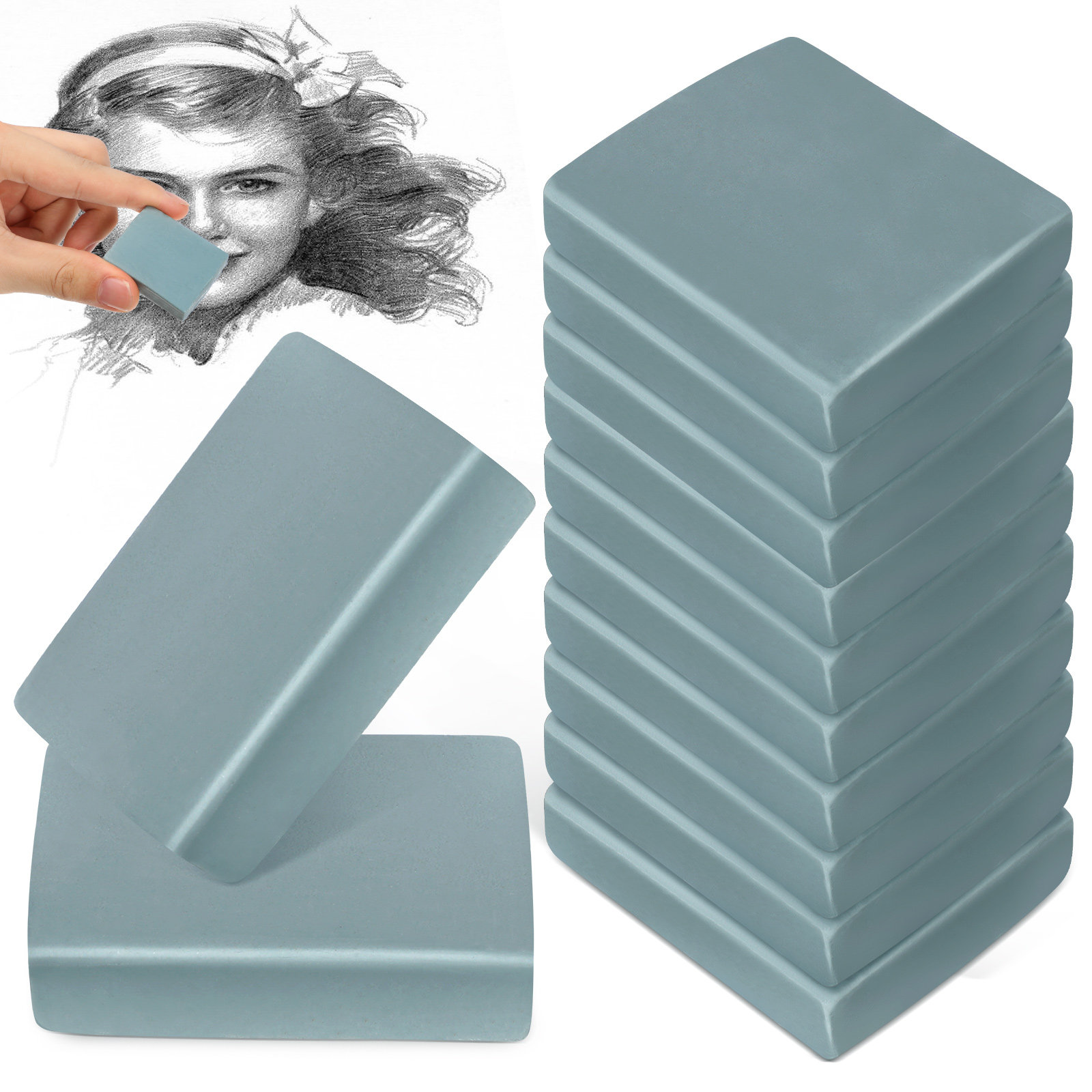 12 Peças de Borrachas Artístic - Rubber Eraser Kneaded avaliação e preço