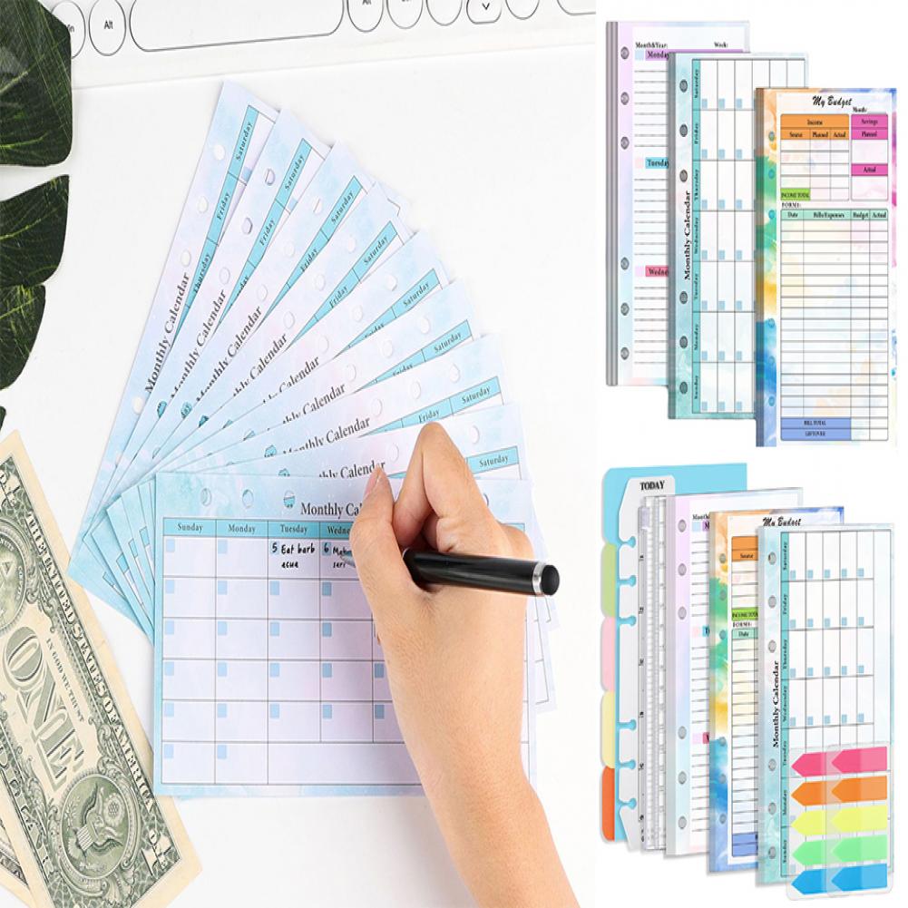 Colorido Folhas Soltas Substit - Planner Weekly Budget avaliação e preço