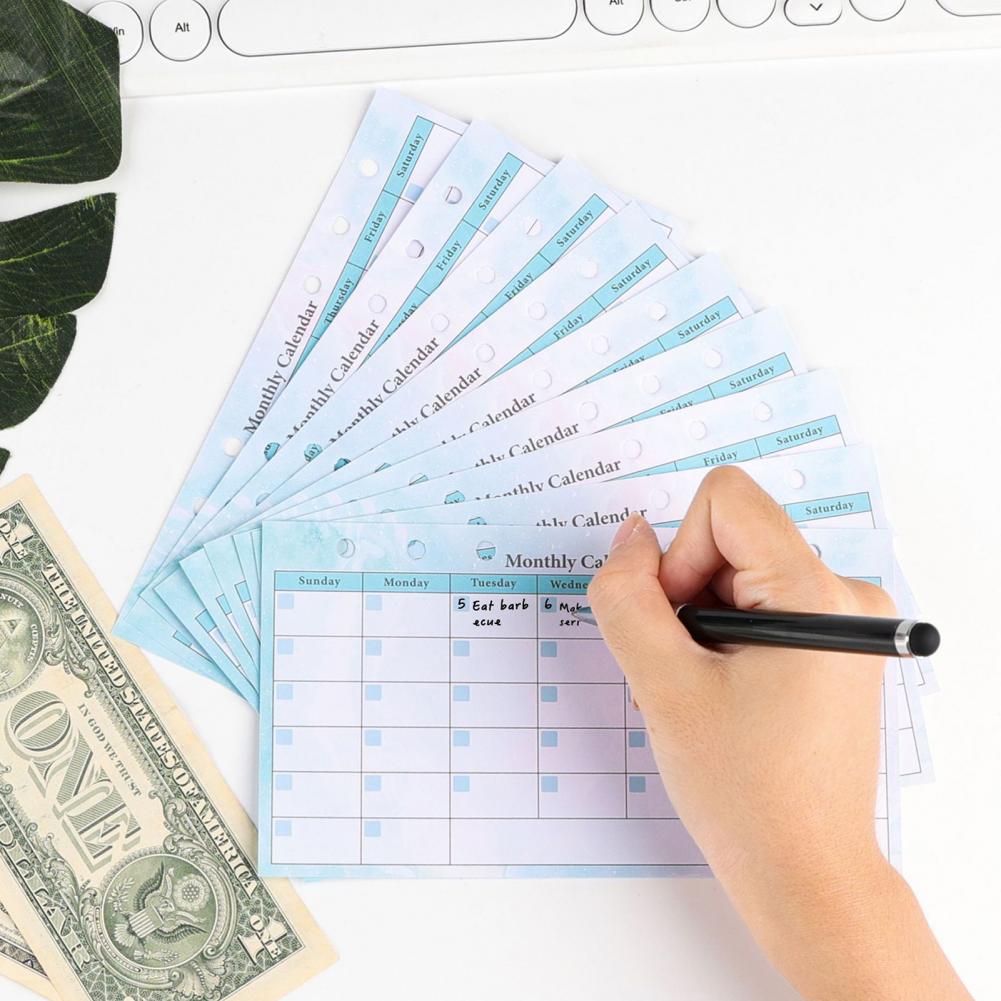 Colorido Folhas Soltas Substit - Planner Weekly Budget avaliação e preço